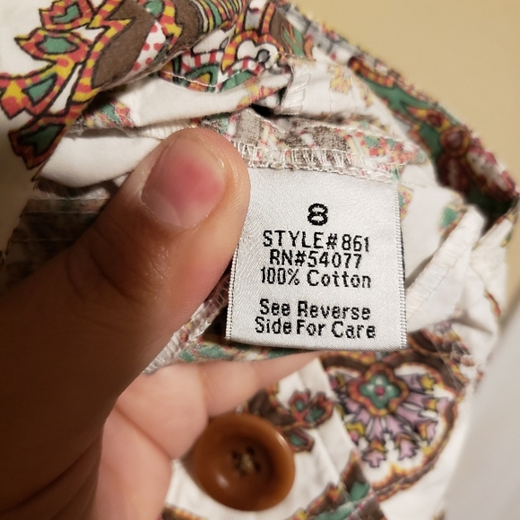 CAbi‎ Skirt Paisley A-Line Pleated Size 8 - Picture 5 of 8